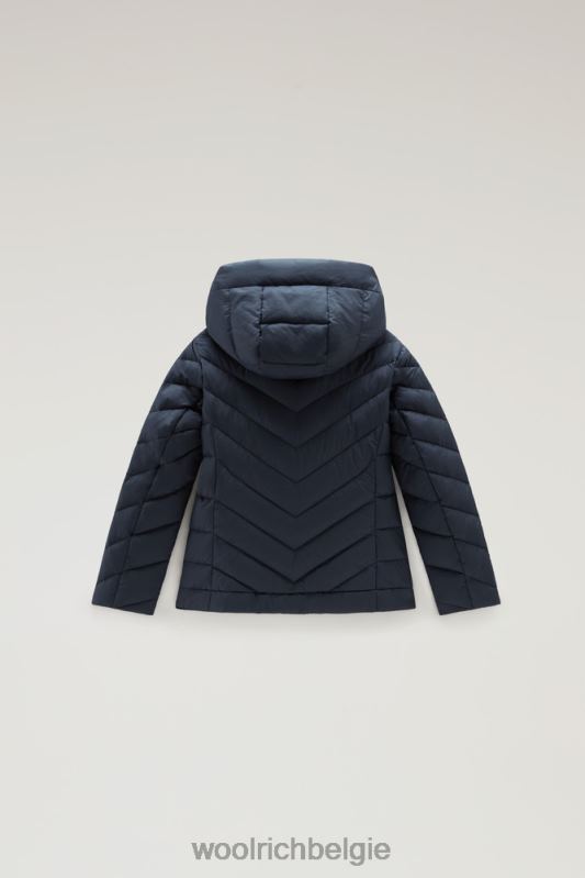 g Sundance donsjack met capuchon Woolrich meisjes 8TTN0866 Melton blauw kleding