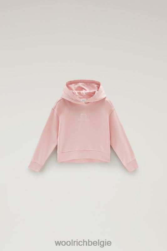 g essentiële hoodie van puur katoen Woolrich meisjes 8TTN0900 snoep roze kleding