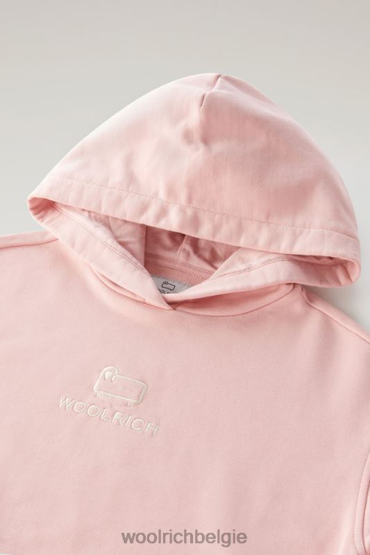 g essentiële hoodie van puur katoen Woolrich meisjes 8TTN0900 snoep roze kleding