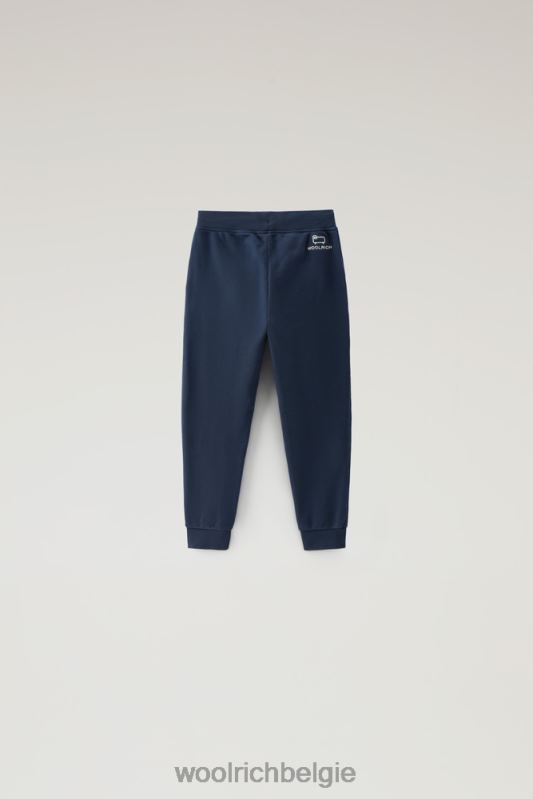 g fleece joggingbroek Woolrich meisjes 8TTN0884 Melton blauw kleding