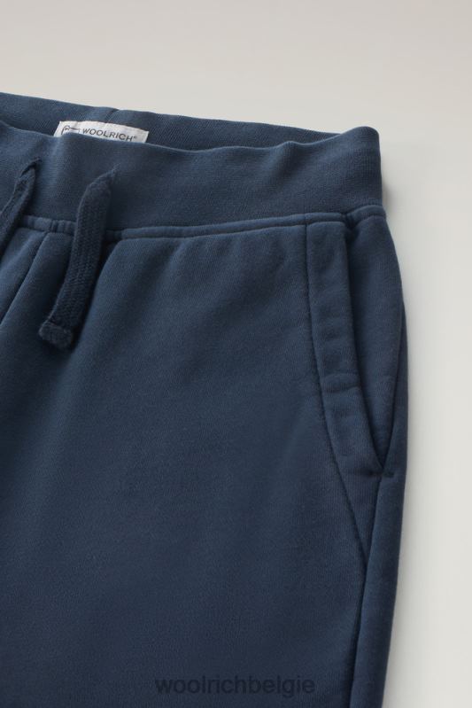 g fleece joggingbroek Woolrich meisjes 8TTN0884 Melton blauw kleding