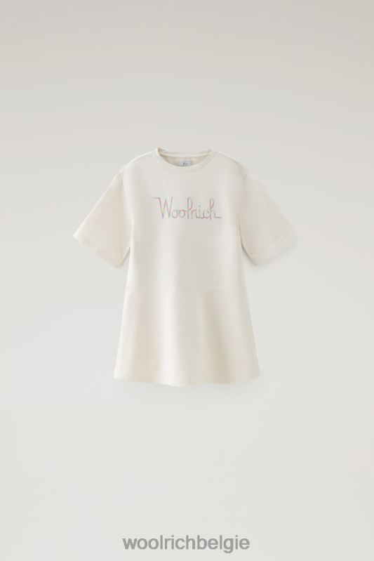 g fleece katoenen zomerjurk Woolrich meisjes 8TTN0871 melkachtige crème kleding