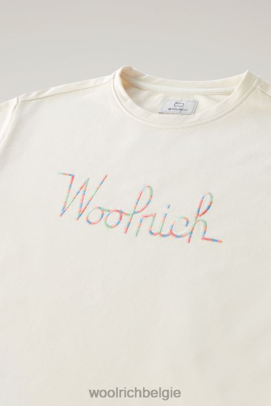 g fleece katoenen zomerjurk Woolrich meisjes 8TTN0871 melkachtige crème kleding