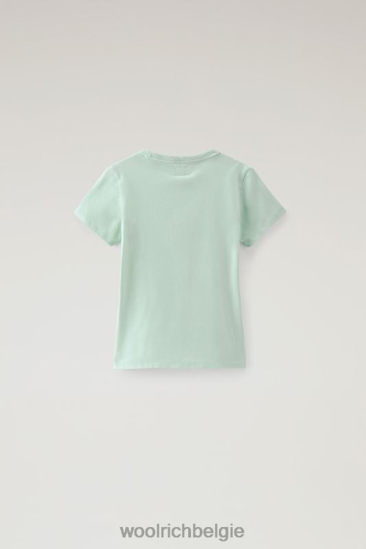 g grafisch schapen-t-shirt van puur katoen Woolrich meisjes 8TTN0898 haven groen kleding