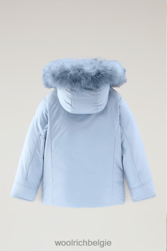 g korte arctic parka met kasjmierbont Woolrich meisjes 8TTN0925 wolk blauw kleding