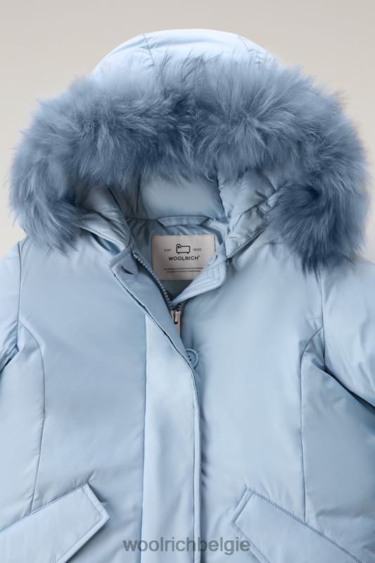 g korte arctic parka met kasjmierbont Woolrich meisjes 8TTN0925 wolk blauw kleding