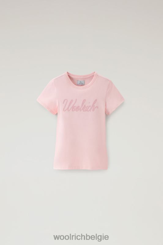 g-logo-T-shirt van puur katoen Woolrich meisjes 8TTN0894 snoep roze kleding