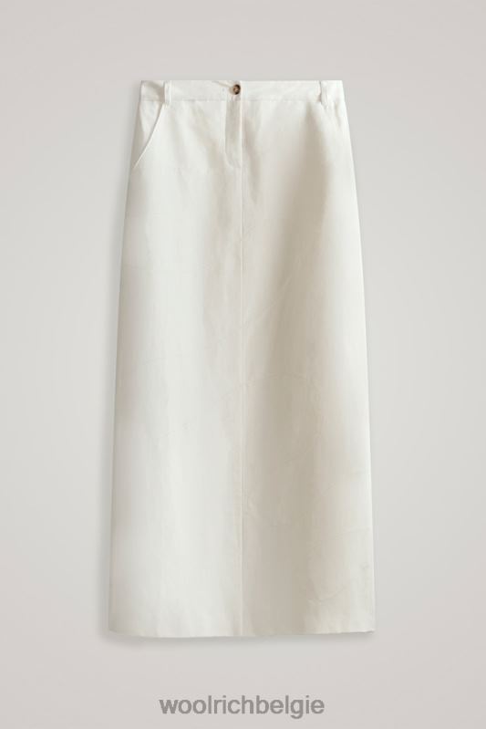 geborduurde lange rok van linnenmix-danielle cathari Woolrich vrouwen 8TTN0189 zeezout kleding