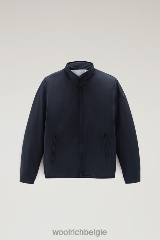 gevoerde zeilbommenwerper Woolrich Heren 8TTN0557 Melton blauw kleding