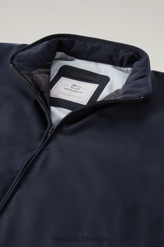 gevoerde zeilbommenwerper Woolrich Heren 8TTN0557 Melton blauw kleding