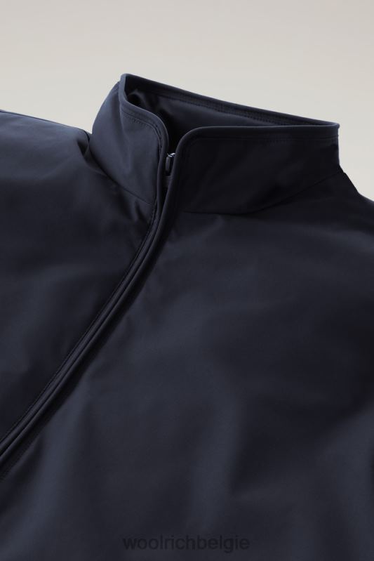 gevoerde zeilbommenwerper Woolrich Heren 8TTN0557 Melton blauw kleding