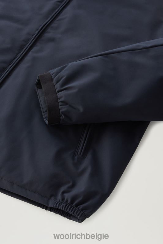 gevoerde zeilbommenwerper Woolrich Heren 8TTN0557 Melton blauw kleding