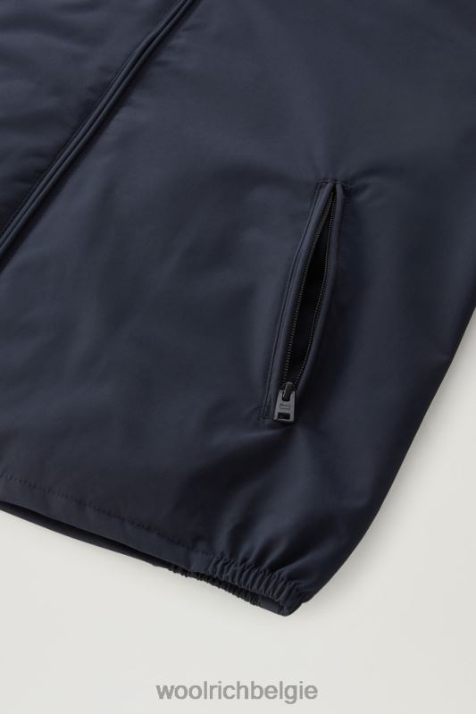 gevoerde zeilbommenwerper Woolrich Heren 8TTN0557 Melton blauw kleding