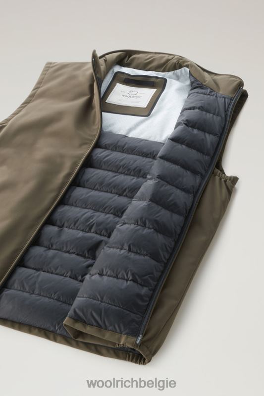 gewatteerd Pacific-vest Woolrich Heren 8TTN0491 donkergroen kleding