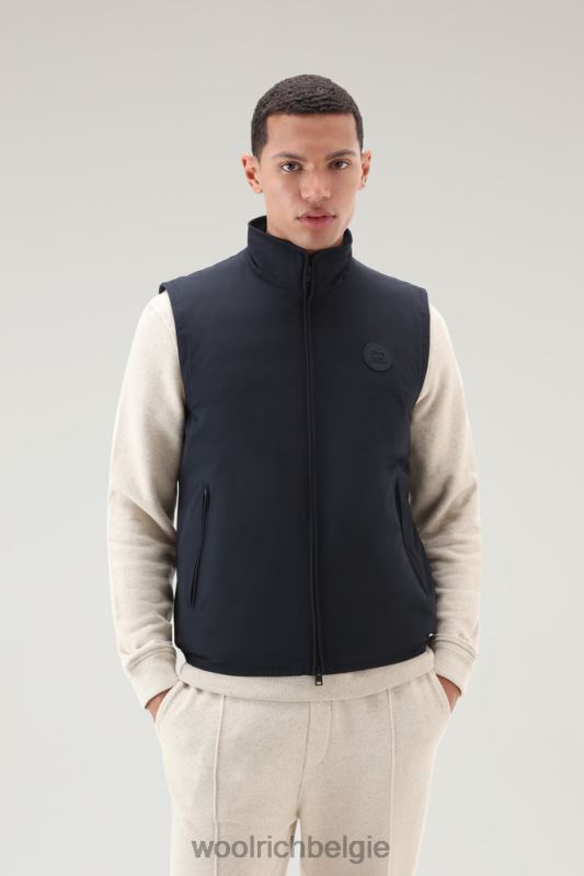 gewatteerd Pacific-vest Woolrich Heren 8TTN0589 Melton blauw kleding