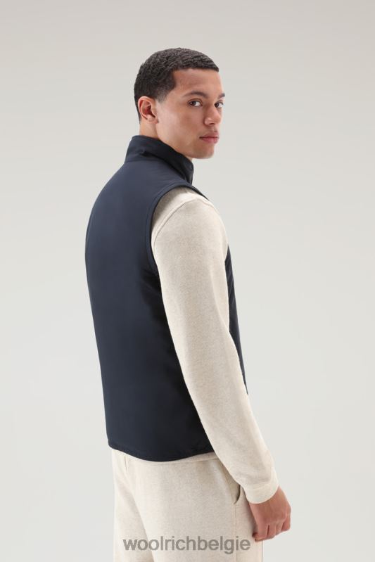 gewatteerd Pacific-vest Woolrich Heren 8TTN0589 Melton blauw kleding