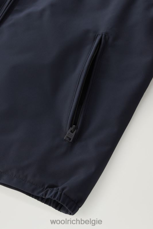 gewatteerd Pacific-vest Woolrich Heren 8TTN0589 Melton blauw kleding