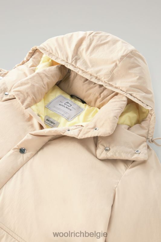 gewatteerd aleutian jack van eco taslan nylon met afneembare capuchon Woolrich Heren 8TTN0477 strandzand kleding