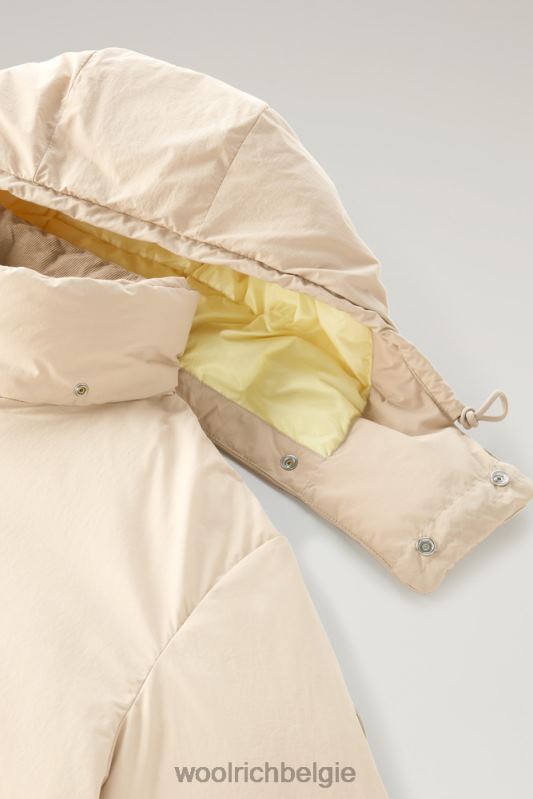 gewatteerd aleutian jack van eco taslan nylon met afneembare capuchon Woolrich Heren 8TTN0477 strandzand kleding