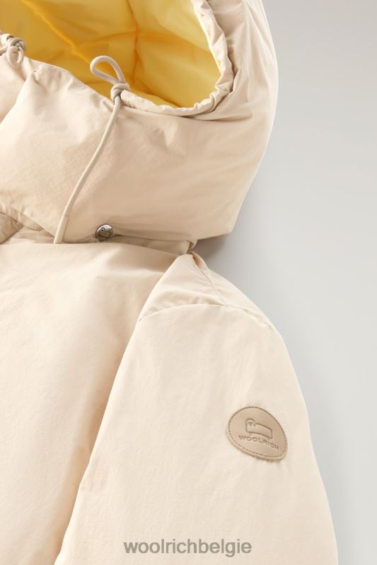 gewatteerd aleutian jack van eco taslan nylon met afneembare capuchon Woolrich Heren 8TTN0477 strandzand kleding