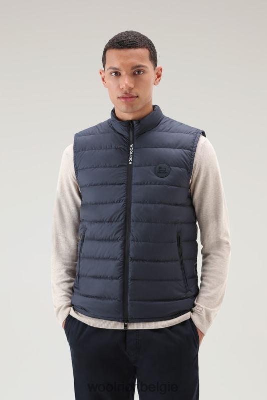 gewatteerd en gewatteerd Sundance-vest Woolrich Heren 8TTN0473 Melton blauw kleding