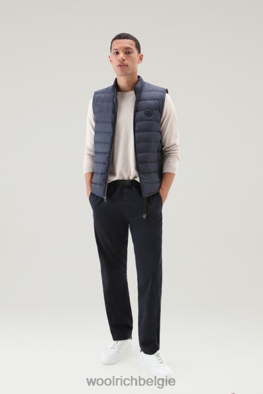 gewatteerd en gewatteerd Sundance-vest Woolrich Heren 8TTN0473 Melton blauw kleding