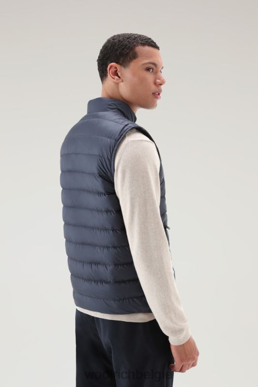 gewatteerd en gewatteerd Sundance-vest Woolrich Heren 8TTN0473 Melton blauw kleding