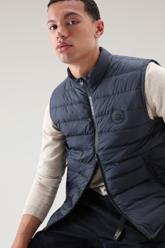 gewatteerd en gewatteerd Sundance-vest Woolrich Heren 8TTN0473 Melton blauw kleding