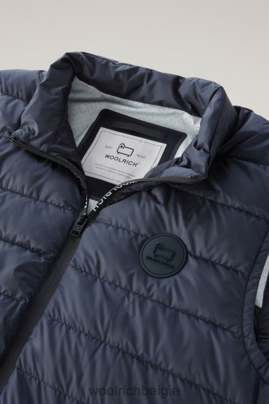gewatteerd en gewatteerd Sundance-vest Woolrich Heren 8TTN0473 Melton blauw kleding