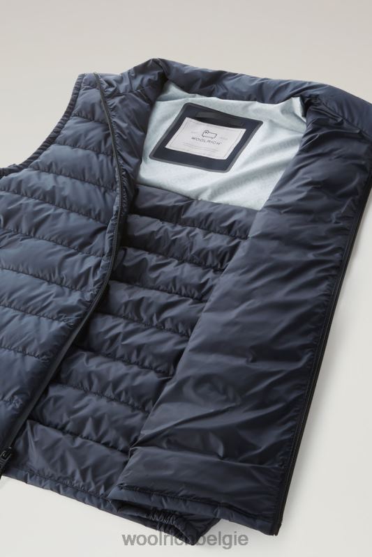 gewatteerd en gewatteerd Sundance-vest Woolrich Heren 8TTN0473 Melton blauw kleding
