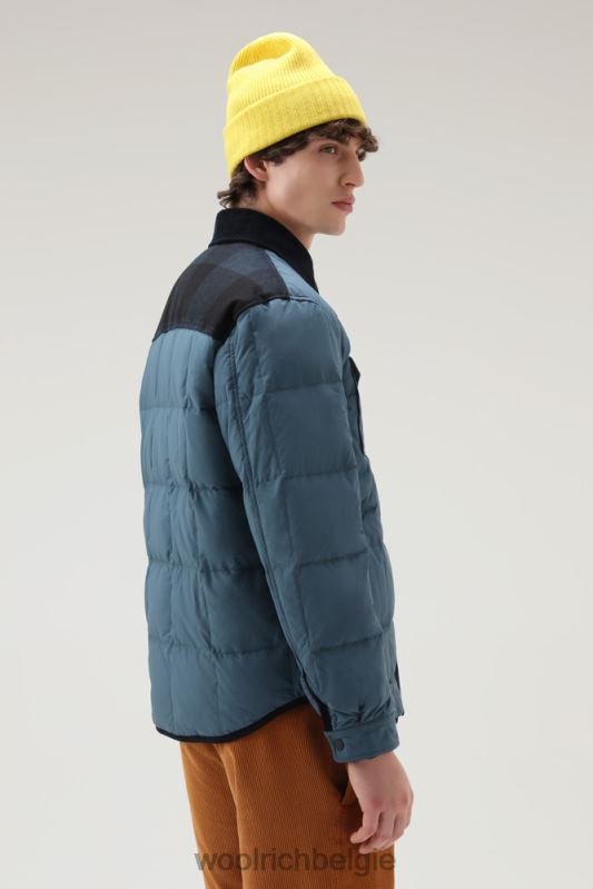 gewatteerd erfgoed-terrein-overshirt van taslan-nylon Woolrich Heren 8TTN0661 blauw meer kleding