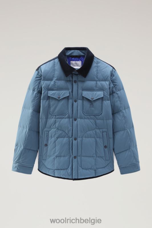 gewatteerd erfgoed-terrein-overshirt van taslan-nylon Woolrich Heren 8TTN0661 blauw meer kleding