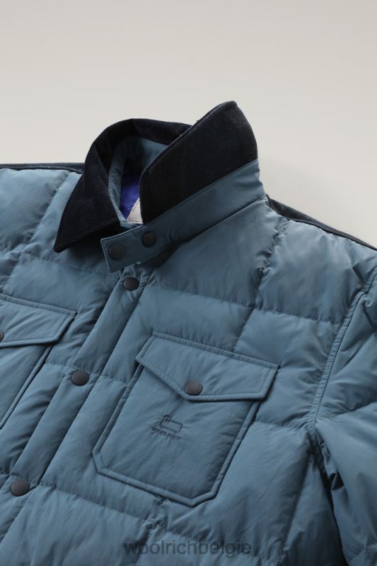 gewatteerd erfgoed-terrein-overshirt van taslan-nylon Woolrich Heren 8TTN0661 blauw meer kleding