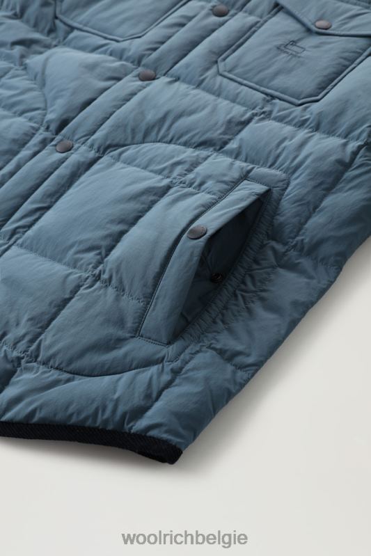 gewatteerd erfgoed-terrein-overshirt van taslan-nylon Woolrich Heren 8TTN0661 blauw meer kleding
