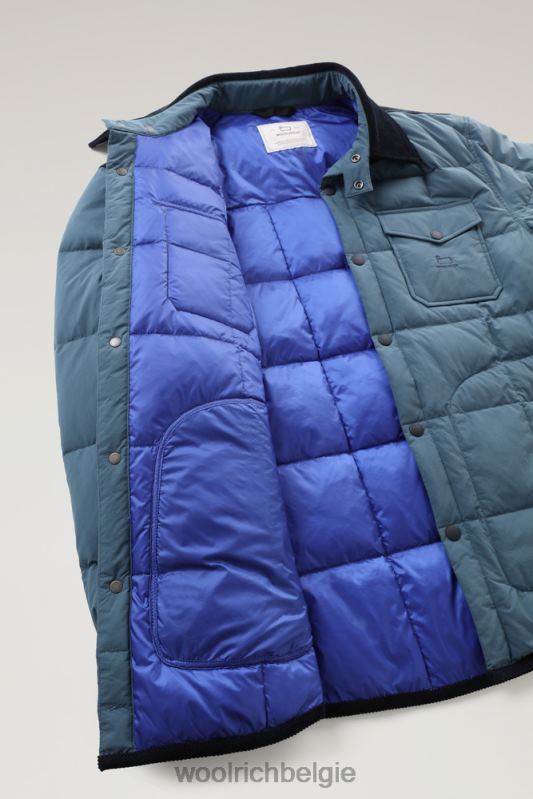 gewatteerd erfgoed-terrein-overshirt van taslan-nylon Woolrich Heren 8TTN0661 blauw meer kleding