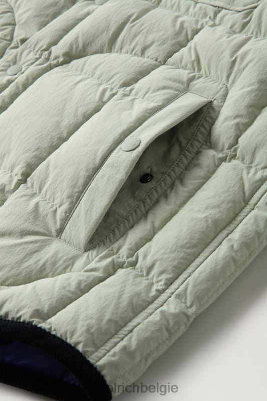 gewatteerd erfgoed-terrein-overshirt van taslan-nylon Woolrich Heren 8TTN0664 woestijn salie kleding