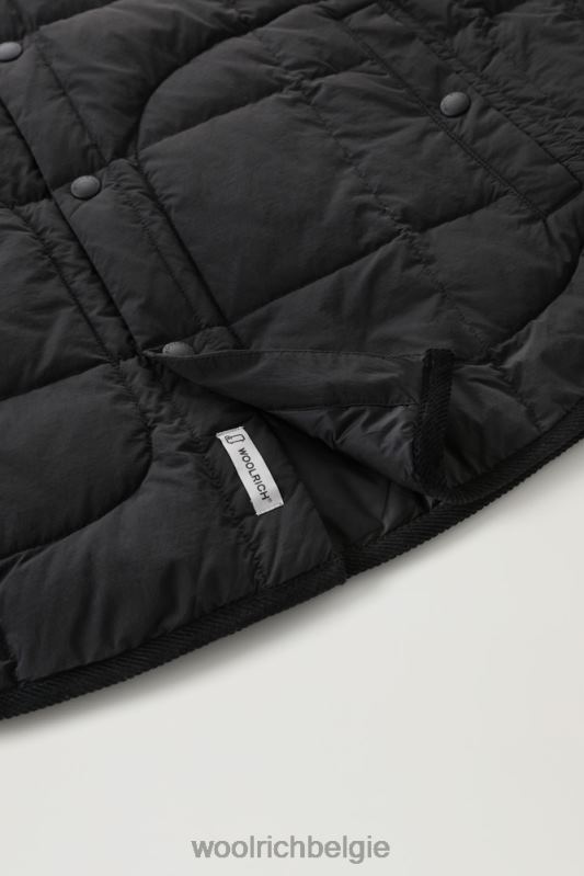 gewatteerd erfgoed-terrein-overshirt van taslan-nylon Woolrich Heren 8TTN0707 zwart kleding