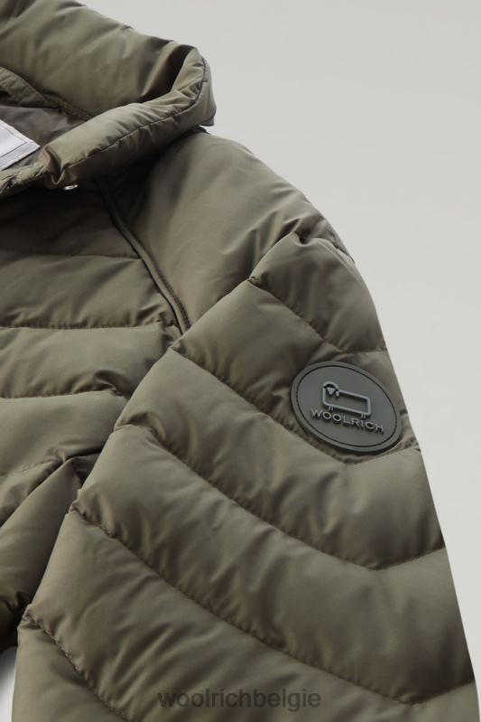 gewatteerd kort jack met chevron-quilt Woolrich vrouwen 8TTN01 donkergroen kleding