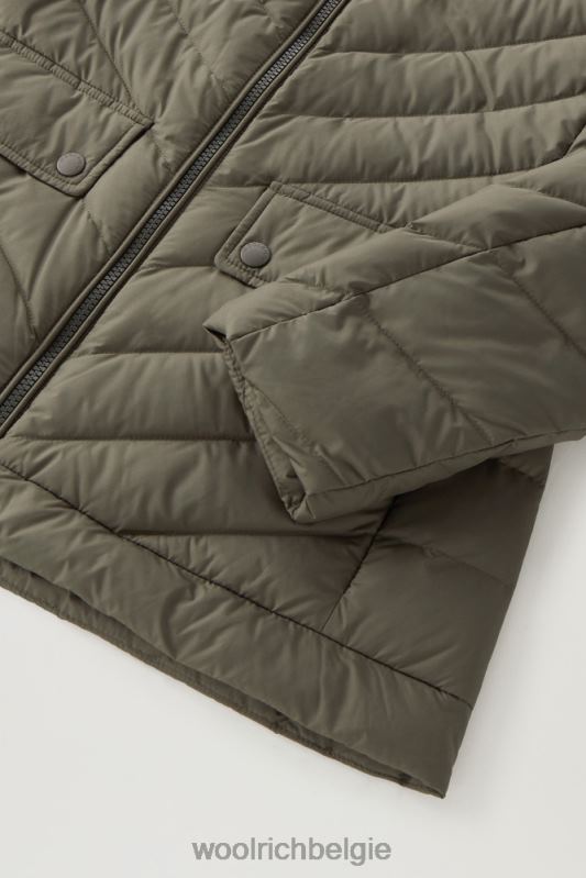 gewatteerd kort jack met chevron-quilt Woolrich vrouwen 8TTN01 donkergroen kleding