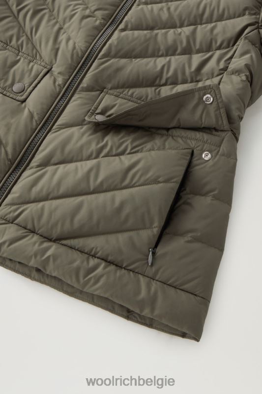 gewatteerd kort jack met chevron-quilt Woolrich vrouwen 8TTN01 donkergroen kleding