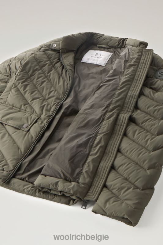 gewatteerd kort jack met chevron-quilt Woolrich vrouwen 8TTN01 donkergroen kleding