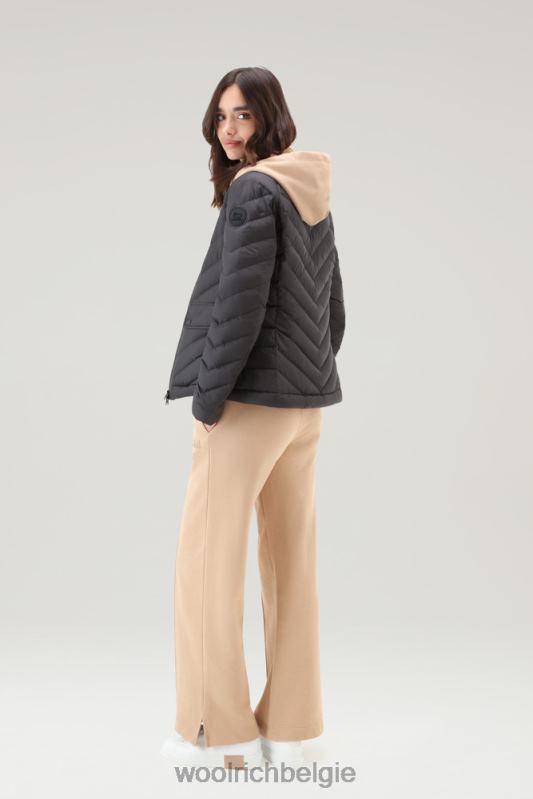 gewatteerd kort jack met chevron-quilt Woolrich vrouwen 8TTN032 zwart kleding