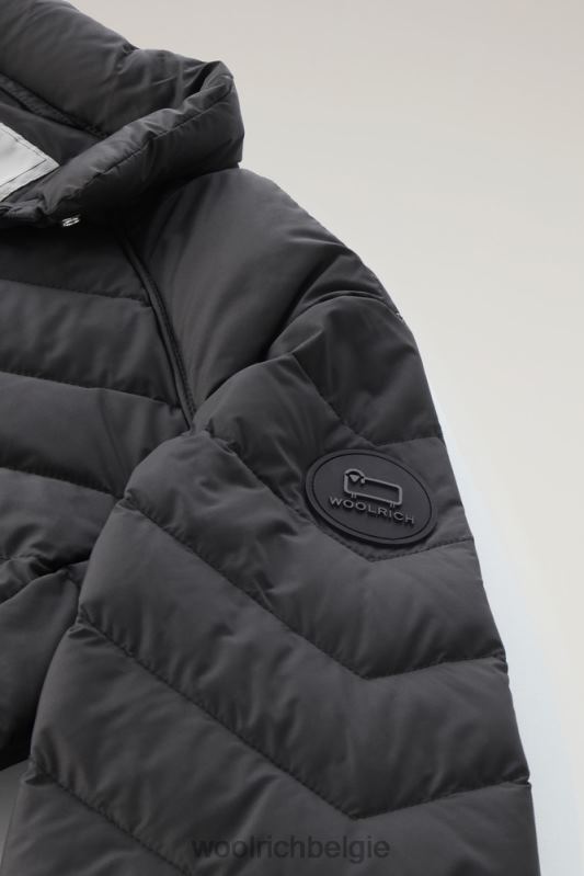 gewatteerd kort jack met chevron-quilt Woolrich vrouwen 8TTN032 zwart kleding