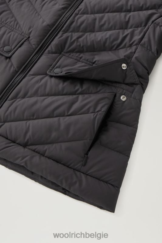 gewatteerd kort jack met chevron-quilt Woolrich vrouwen 8TTN032 zwart kleding