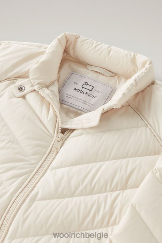 gewatteerd kort jack met chevron-quilt Woolrich vrouwen 8TTN035 melkachtige crème kleding