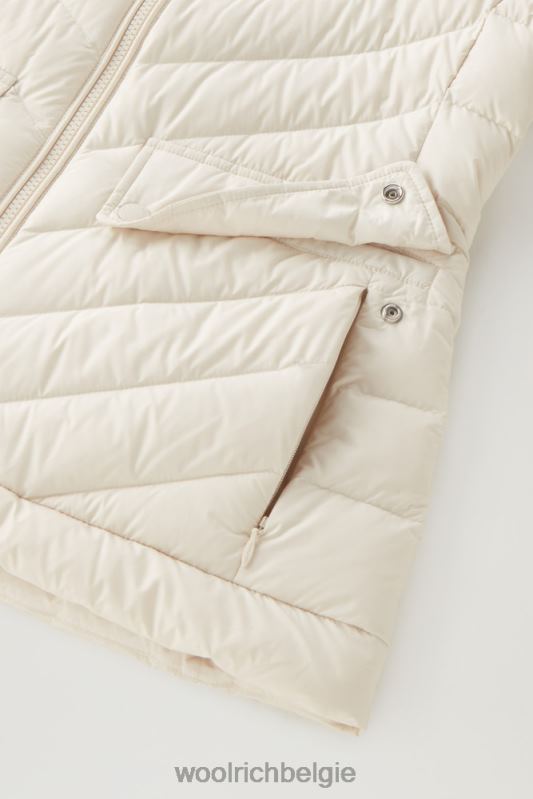 gewatteerd kort jack met chevron-quilt Woolrich vrouwen 8TTN035 melkachtige crème kleding