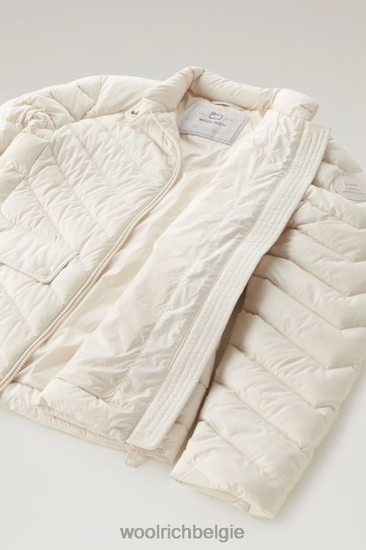gewatteerd kort jack met chevron-quilt Woolrich vrouwen 8TTN035 melkachtige crème kleding