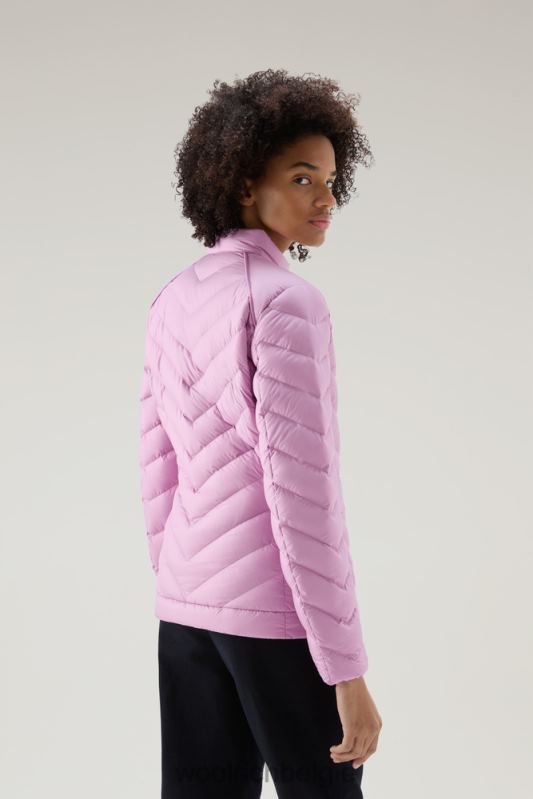 gewatteerd kort jack met chevron-quilt Woolrich vrouwen 8TTN063 rokerige roos kleding