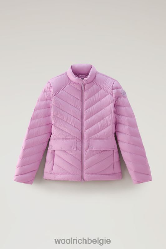 gewatteerd kort jack met chevron-quilt Woolrich vrouwen 8TTN063 rokerige roos kleding