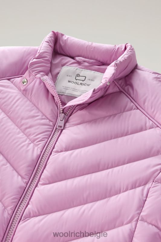 gewatteerd kort jack met chevron-quilt Woolrich vrouwen 8TTN063 rokerige roos kleding